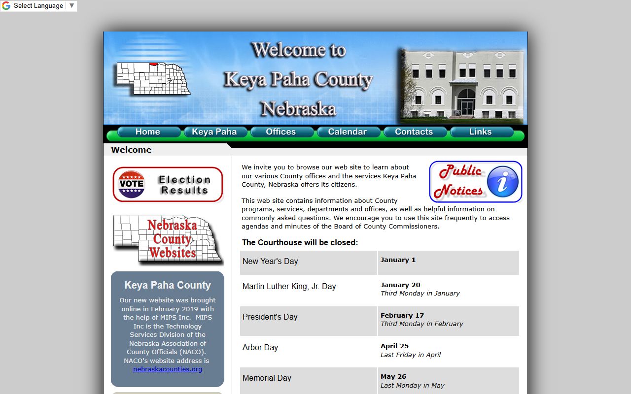 Keya Paha County inmate population county home page