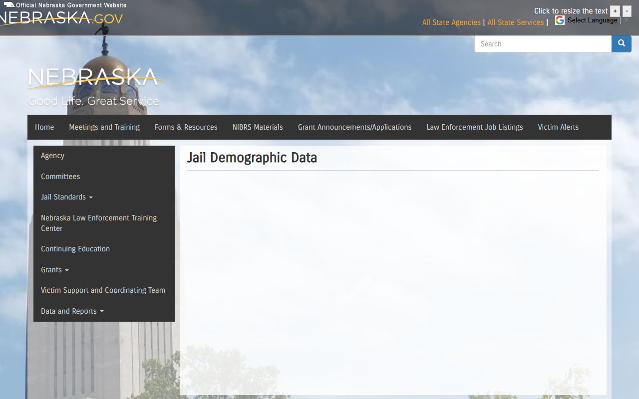 Keya Paha County inmate population Nebraska jail demographic dashboard